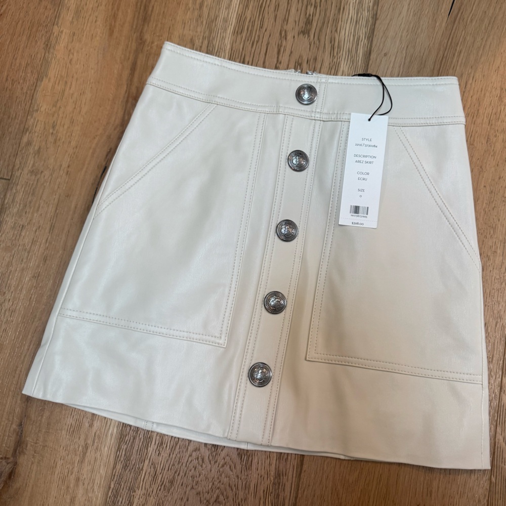NWT - Veronica Beard - Arez Skirt in Ecru - Size 0
